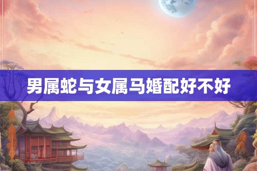 男属蛇与女属马婚配好不好