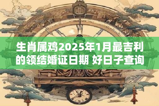 生肖属鸡2025年1月最吉利的领结婚证日期 好日子查询