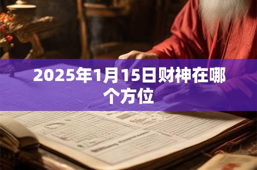 2026年1月15日财神在哪个方位