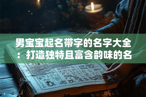 男宝宝起名带字的名字大全：打造独特且富含韵味的名字