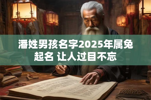 潘姓男孩名字2025年属兔起名 让人过目不忘 潘姓男孩名字2025年属兔起名 让人过目不忘