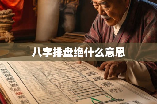 八字排盘绝什么意思
