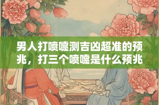 男人打喷嚏测吉凶超准的预兆，打三个喷嚏是什么预兆？