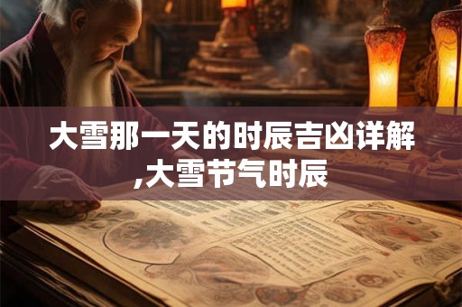 大雪那一天的时辰吉凶详解,大雪节气时辰