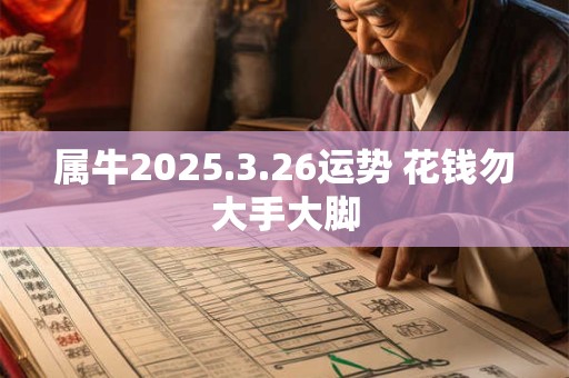 属牛2025.3.26运势 花钱勿大手大脚