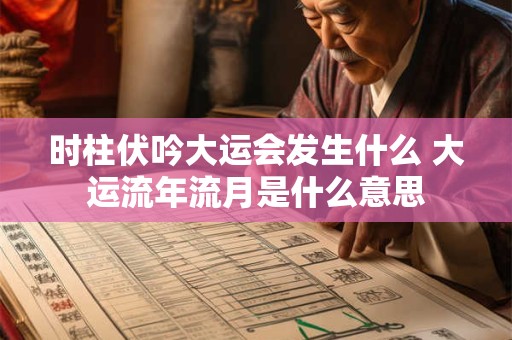 时柱伏吟大运会发生什么 大运流年流月是什么意思 时柱伏吟大运会发生什么 大运流年流月是什么意思