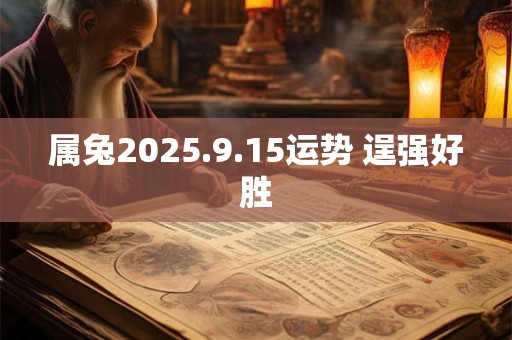 属兔2025.9.15运势 逞强好胜