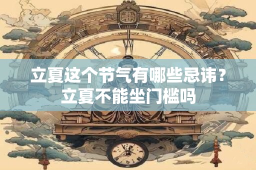 立夏这个节气有哪些忌讳？立夏不能坐门槛吗