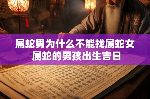 属蛇男为什么不能找属蛇女 属蛇的男孩出生吉日