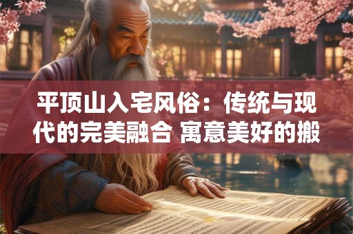 平顶山入宅风俗：传统与现代的完美融合 寓意美好的搬家仪式