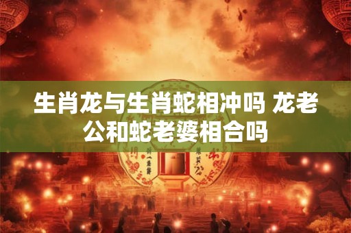 生肖龙与生肖蛇相冲吗 龙老公和蛇老婆相合吗