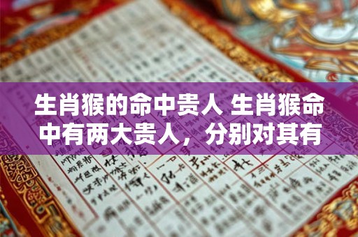 生肖猴的命中贵人 生肖猴命中有两大贵人，分别对其有什么影响