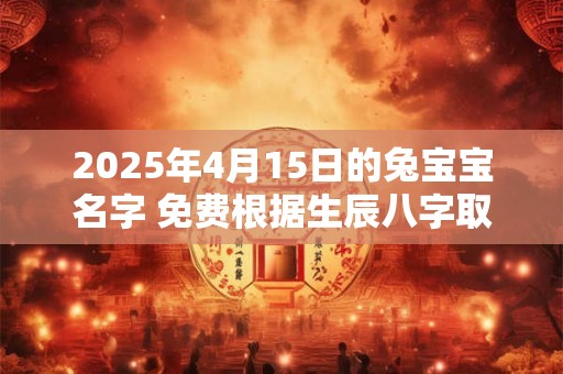 2025年4月15日的兔宝宝名字 免费根据生辰八字取名