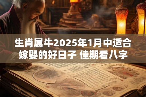 生肖属牛2025年1月中适合嫁娶的好日子 佳期看八字