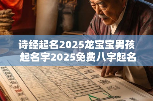 诗经起名2025龙宝宝男孩 起名字2025免费八字起名