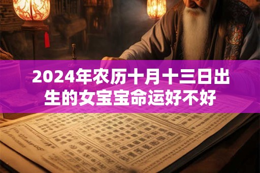2024年农历十月十三日出生的女宝宝命运好不好