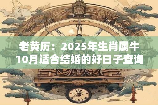 老黄历:2025年生肖属牛10月适合结婚的好日子查询 老黄历:2025年生肖属牛10月适合结婚的好日子查询