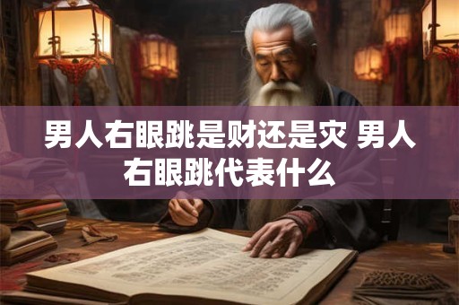 男人右眼跳是财还是灾 男人右眼跳代表什么