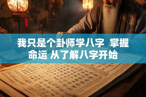 我只是个卦师学八字  掌握命运 从了解八字开始