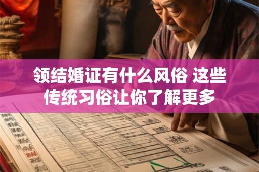 领结婚证有什么风俗 这些传统习俗让你了解更多