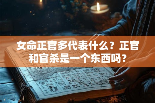 女命正官多代表什么？正官和官杀是一个东西吗？
