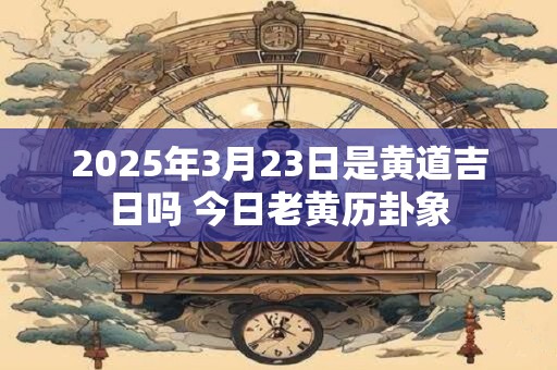 2025年3月23日是黄道吉日吗 今日老黄历卦象