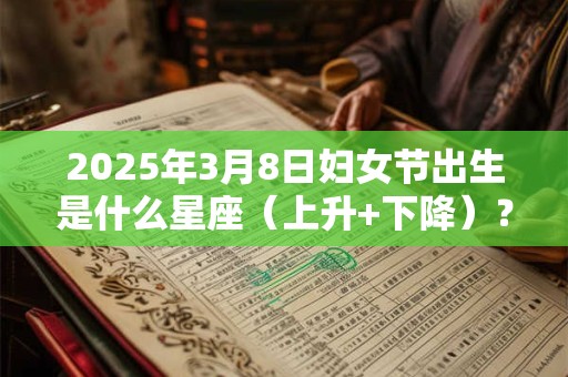 2026年3月8日妇女节出生是什么星座(上升+下降)? 2026年3月8日妇女节出生是什么星座(上升+下降)?