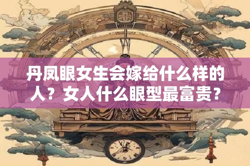 丹凤眼女生会嫁给什么样的人？女人什么眼型最富贵？