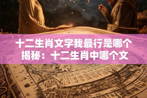 十二生肖文字我最行是哪个 揭秘：十二生肖中哪个文字最行