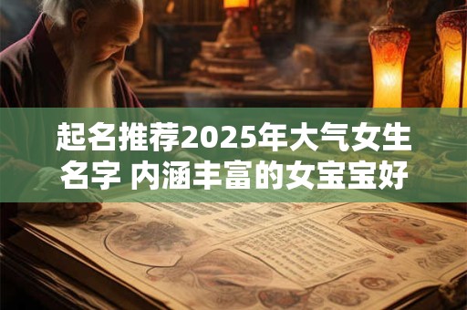 起名推荐2025年大气女生名字 内涵丰富的女宝宝好名分享