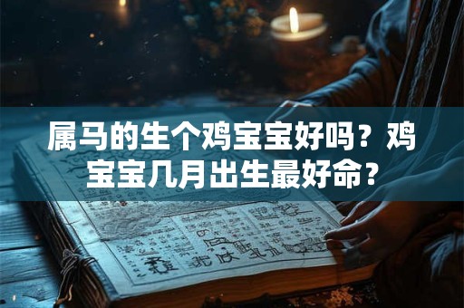 属马的生个鸡宝宝好吗？鸡宝宝几月出生最好命？