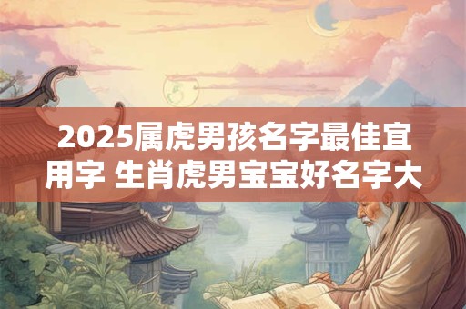 2025属虎男孩名字最佳宜用字 生肖虎男宝宝好名字大全
