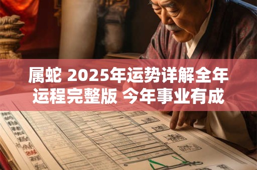 属蛇 2025年运势详解全年运程完整版 今年事业有成