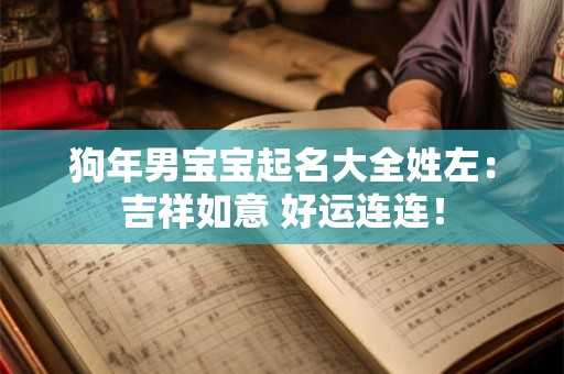 狗年男宝宝起名大全姓左：吉祥如意 好运连连！