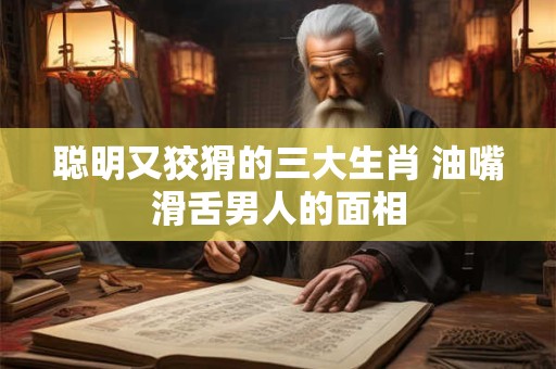 聪明又狡猾的三大生肖 油嘴滑舌男人的面相