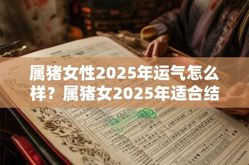 属猪女性2025年运气怎么样？属猪女2025年适合结婚吗？