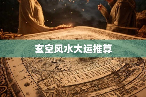 玄空风水大运推算