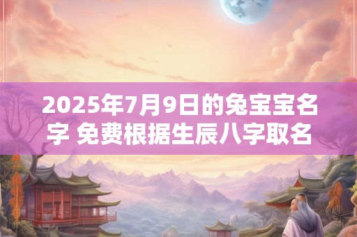 2026年7月9日的兔宝宝名字 免费根据生辰八字取名