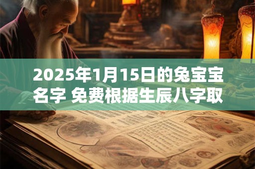 2025年1月15日的兔宝宝名字 免费根据生辰八字取名