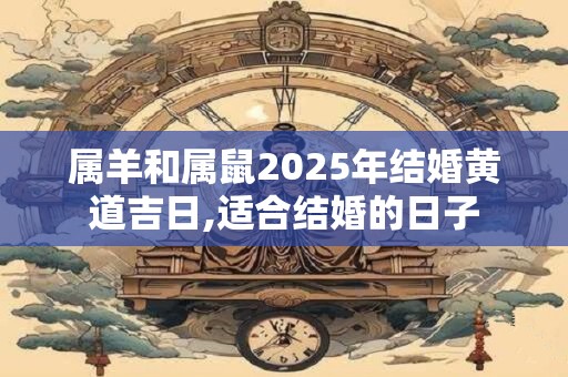 属羊和属鼠2025年结婚黄道吉日,适合结婚的日子
