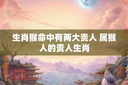 生肖猴命中有两大贵人 属猴人的贵人生肖