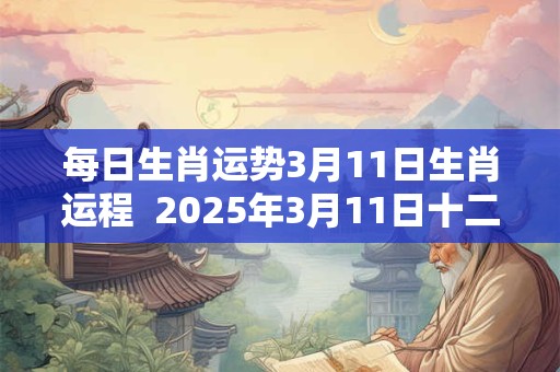 每日生肖运势3月11日生肖运程  2025年3月11日十二生肖运势
