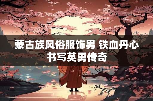 蒙古族风俗服饰男 铁血丹心书写英勇传奇