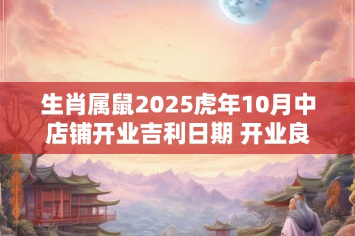 生肖属鼠2025虎年10月中店铺开业吉利日期 开业良机查询