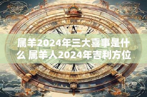 属羊2024年三大喜事是什么 属羊人2024年吉利方位