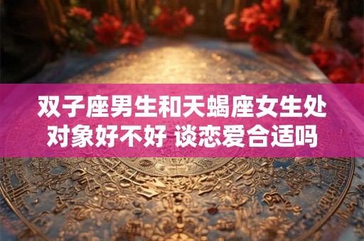 双子座男生和天蝎座女生处对象好不好 谈恋爱合适吗