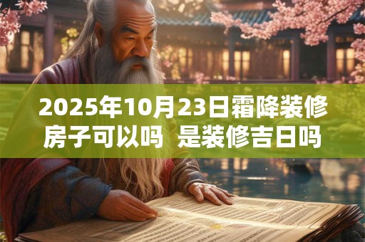 2025年10月23日霜降装修房子可以吗  是装修吉日吗