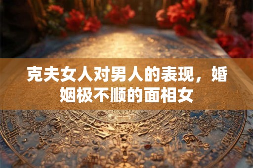 克夫女人对男人的表现，婚姻极不顺的面相女