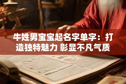 牛姓男宝宝起名字单字：打造独特魅力 彰显不凡气质