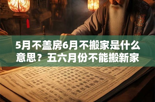 5月不盖房6月不搬家是什么意思？五六月份不能搬新家吗